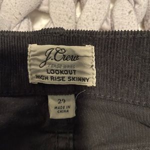 J Crew high rise skinny cords